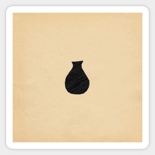 Minimalist abstract vase Sticker